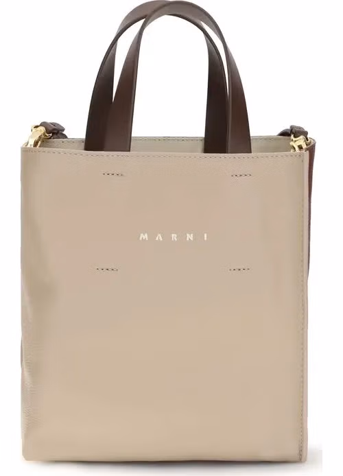 Marni Beige Calf Leather Bos Taurus Handbag
