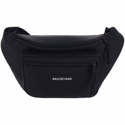 Black Polyester Clutch Bag