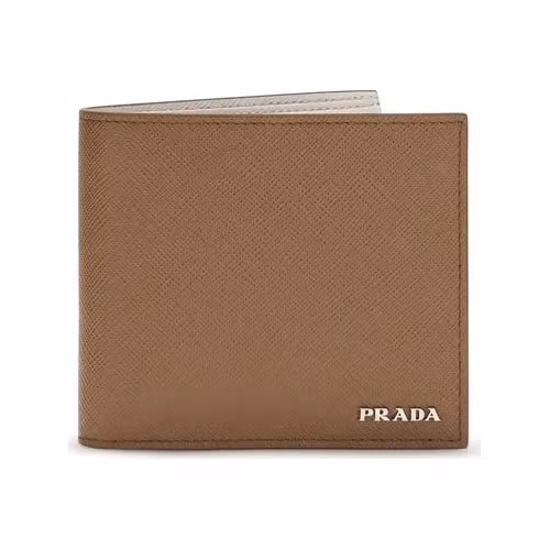 Prada Beige Calf Leather Bos Taurus Wallet