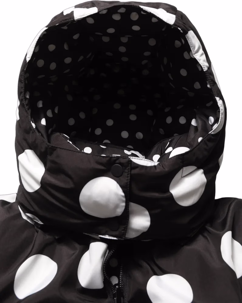 Dolce & Gabbana Black White Polka Dot Hooded Blouson Jacket