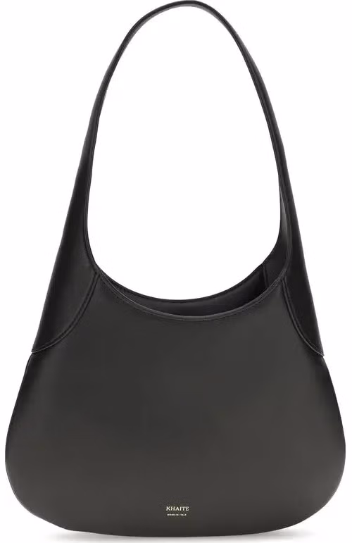 Khaite Black Calf Leather Bos Taurus Shoulder Bag