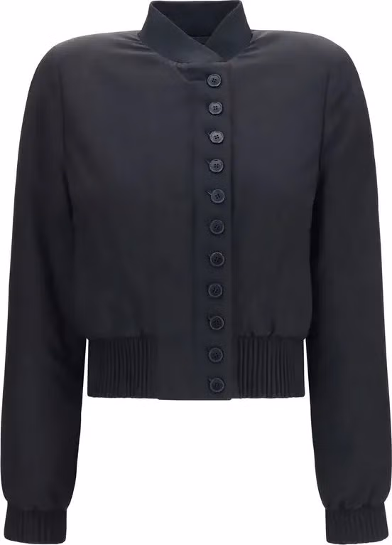 Alexander McQueen Black Polyester Bomber
