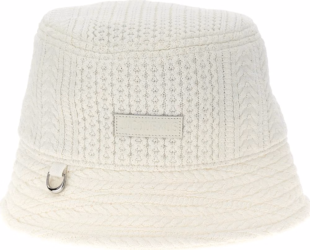 Jacquemus White Viscose Bucket Hat
