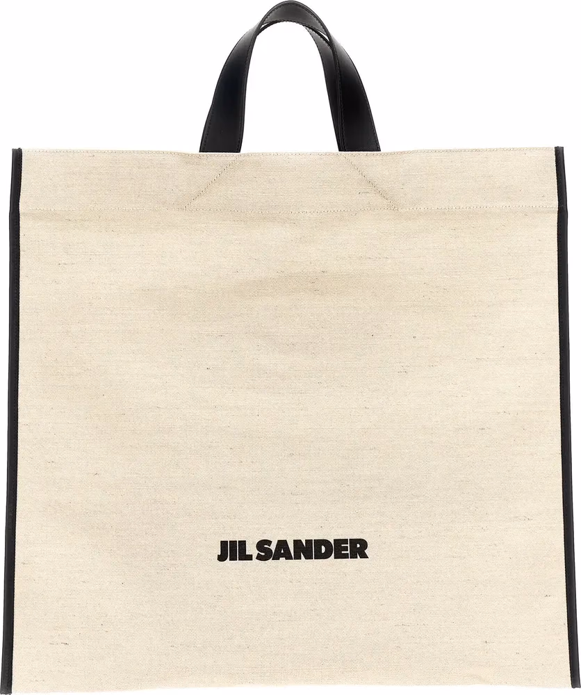 Jil Sander Bicolor Jute Tote Bag