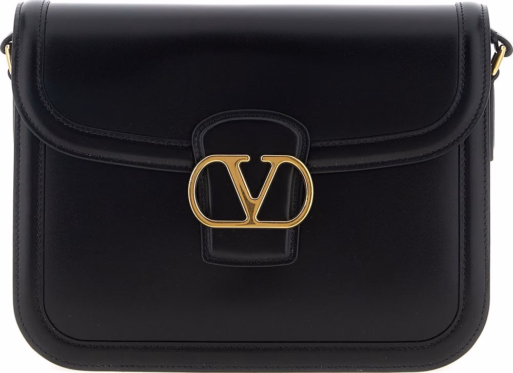 Valentino Garavani Black Calfskin Shoulder Bag