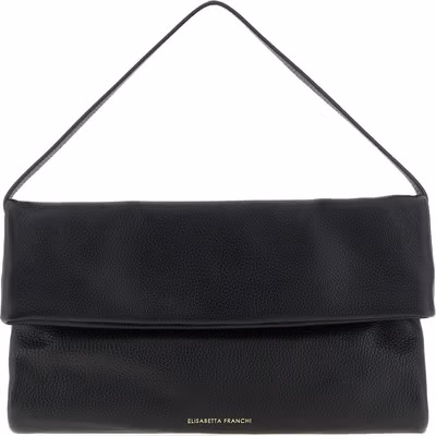 Black Calfskin Shoulder Bag