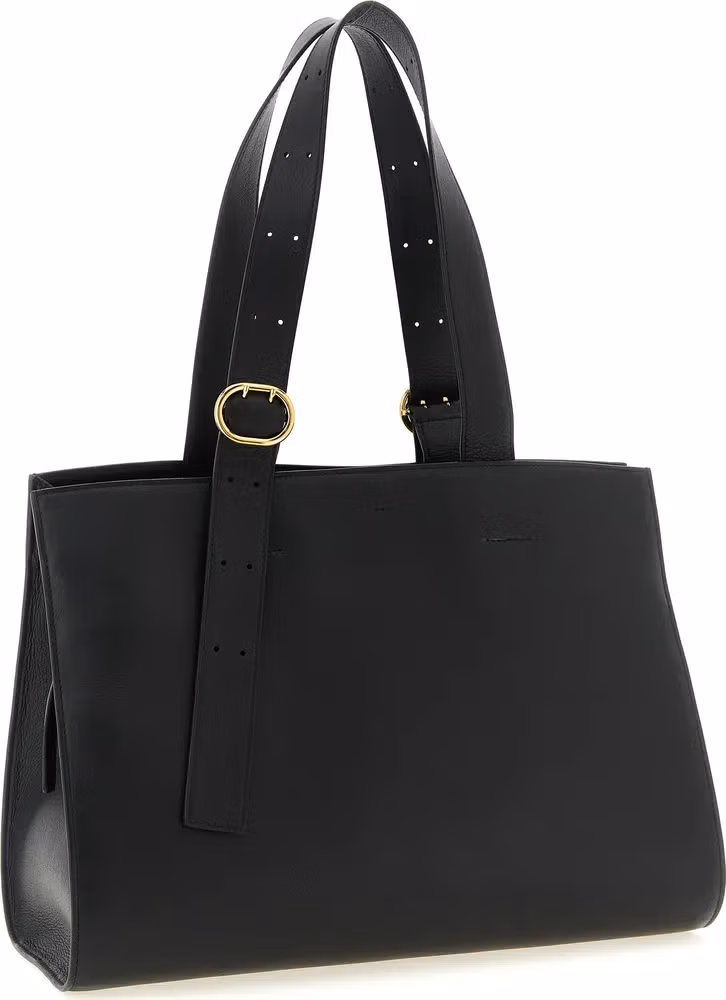 Jil Sander Black Calfskin Tote Bag