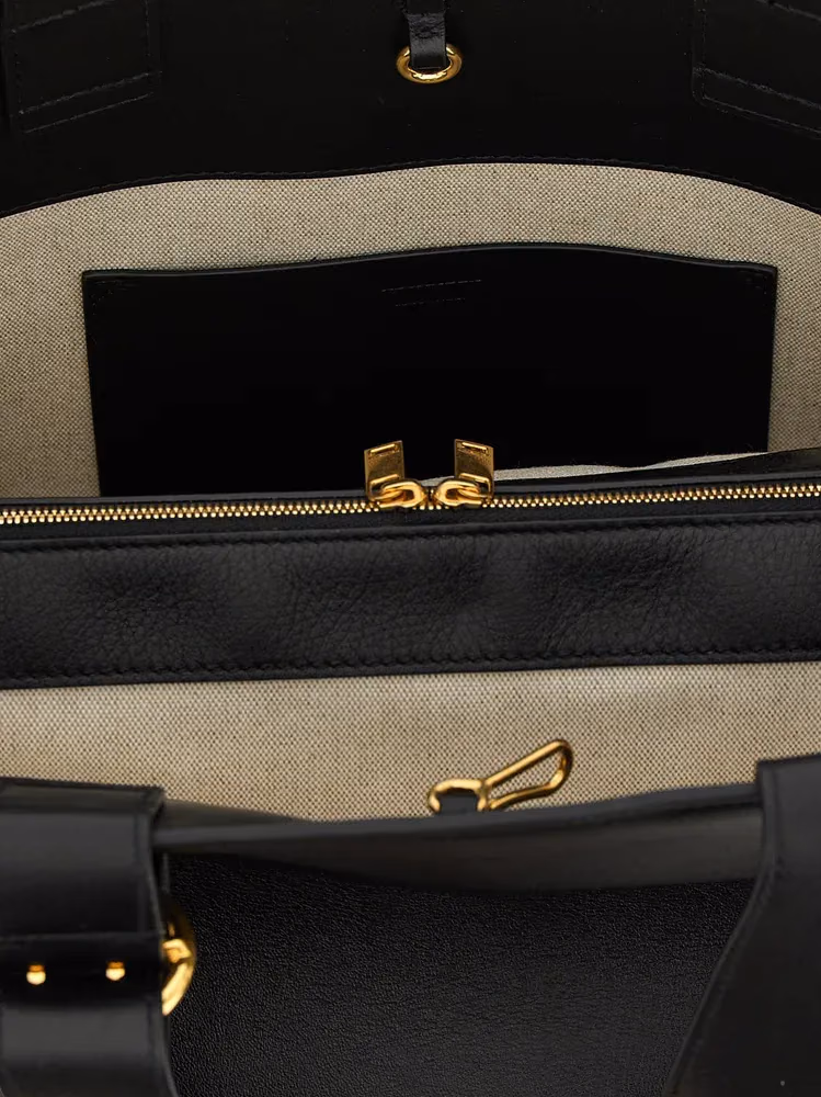 Jil Sander Black Calfskin Tote Bag