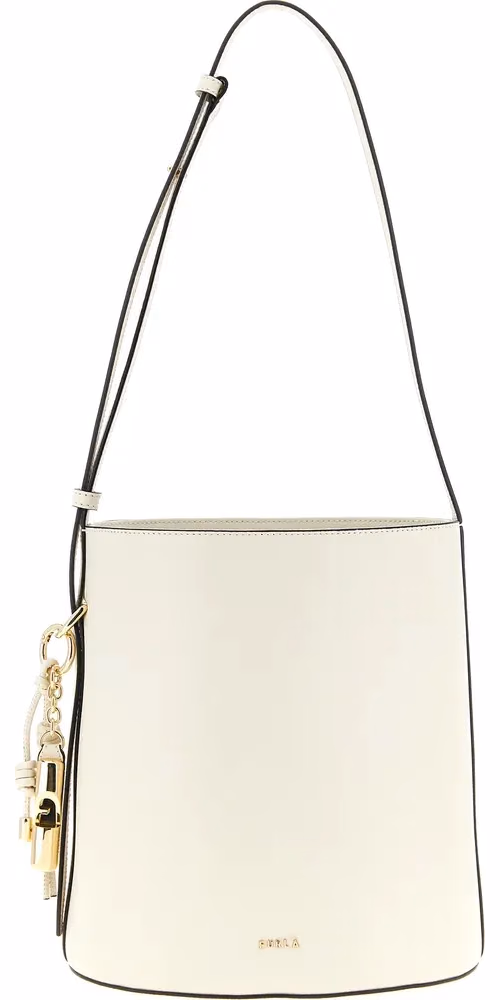 Furla White Calfskin Shoulder Bag