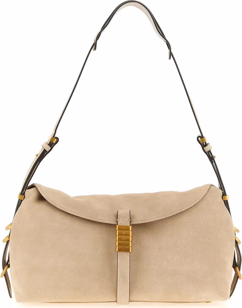 PINKO Beige Cowhide Shoulder Bag