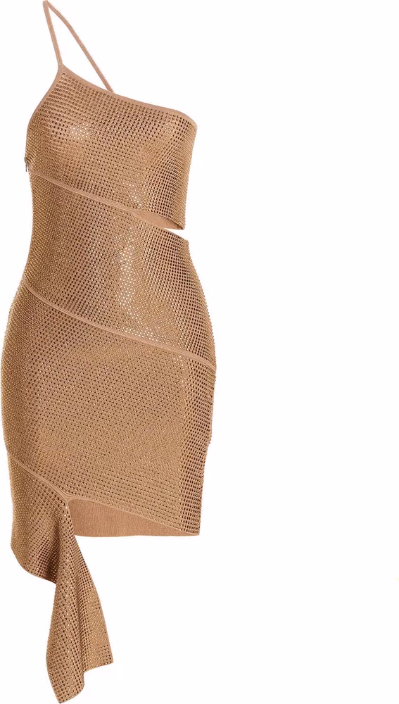 ANDREĀDAMO Beige Viscose Mini Skirt