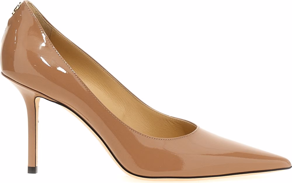 Jimmy Choo Beige Calfskin High Heel Pumps