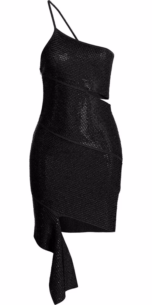ANDREĀDAMO Black Viscose Short Dress