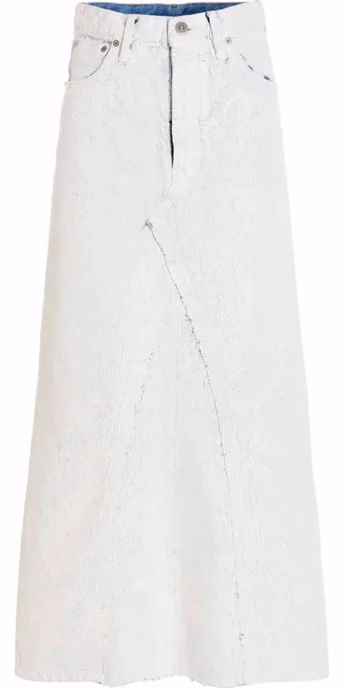 Maison Margiela White Cotton Mini Skirt