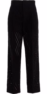 Black Cotton Casual Pants