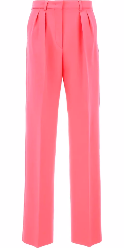 Sportmax Fuchsia Virgin Wool Casual Pants
