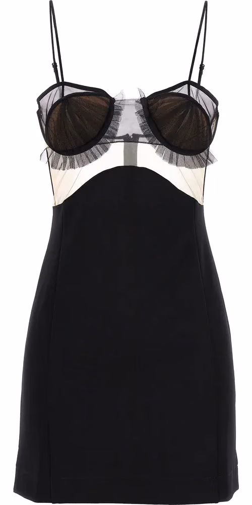 Nensi Dojaka Black Viscose Short Dress