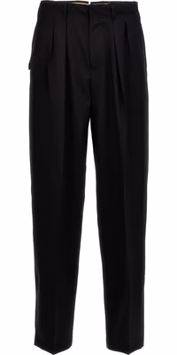 Black Virgin Wool Dress Pants