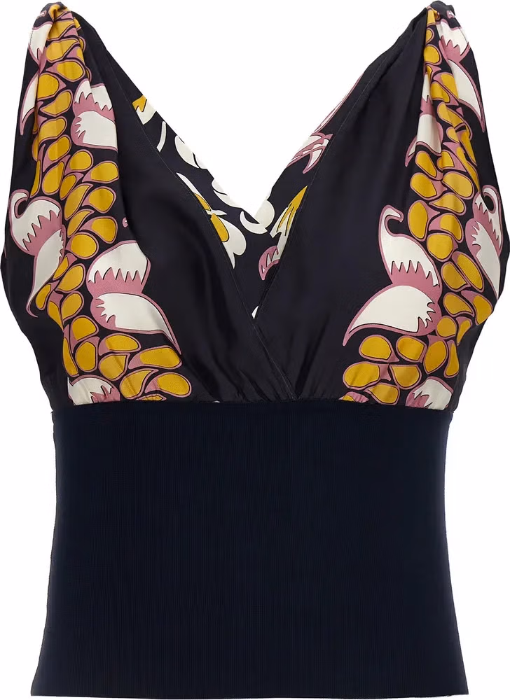 Tory Burch Black Silk Tank Tops