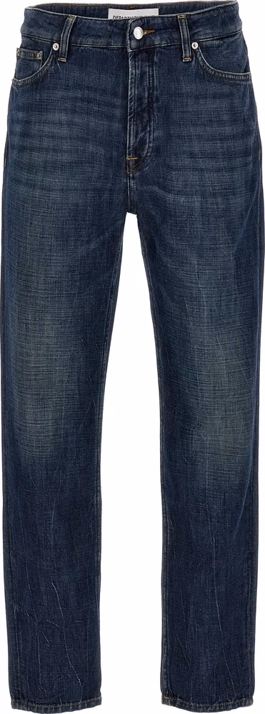 Department 5 Blue Cotton Straight-Leg Jeans