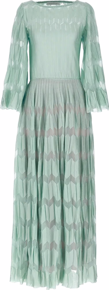 ANTONINO VALENTI Bicolor Viscose Long Dress