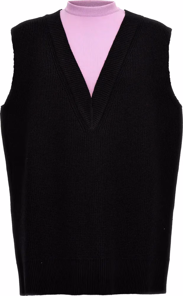Jil Sander Multicolor Wool Sleeveles Sweater