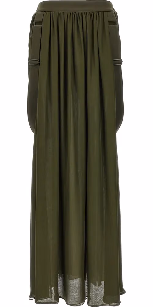 Max Mara Bicolor Silk Mini Skirt