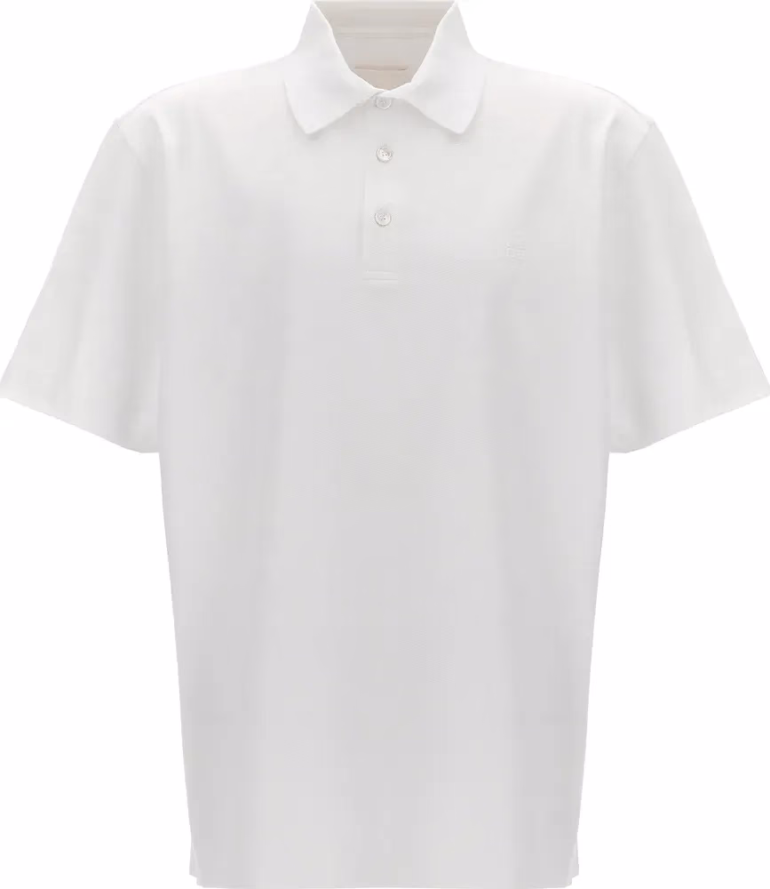 Givenchy White Cotton Polo Shirt