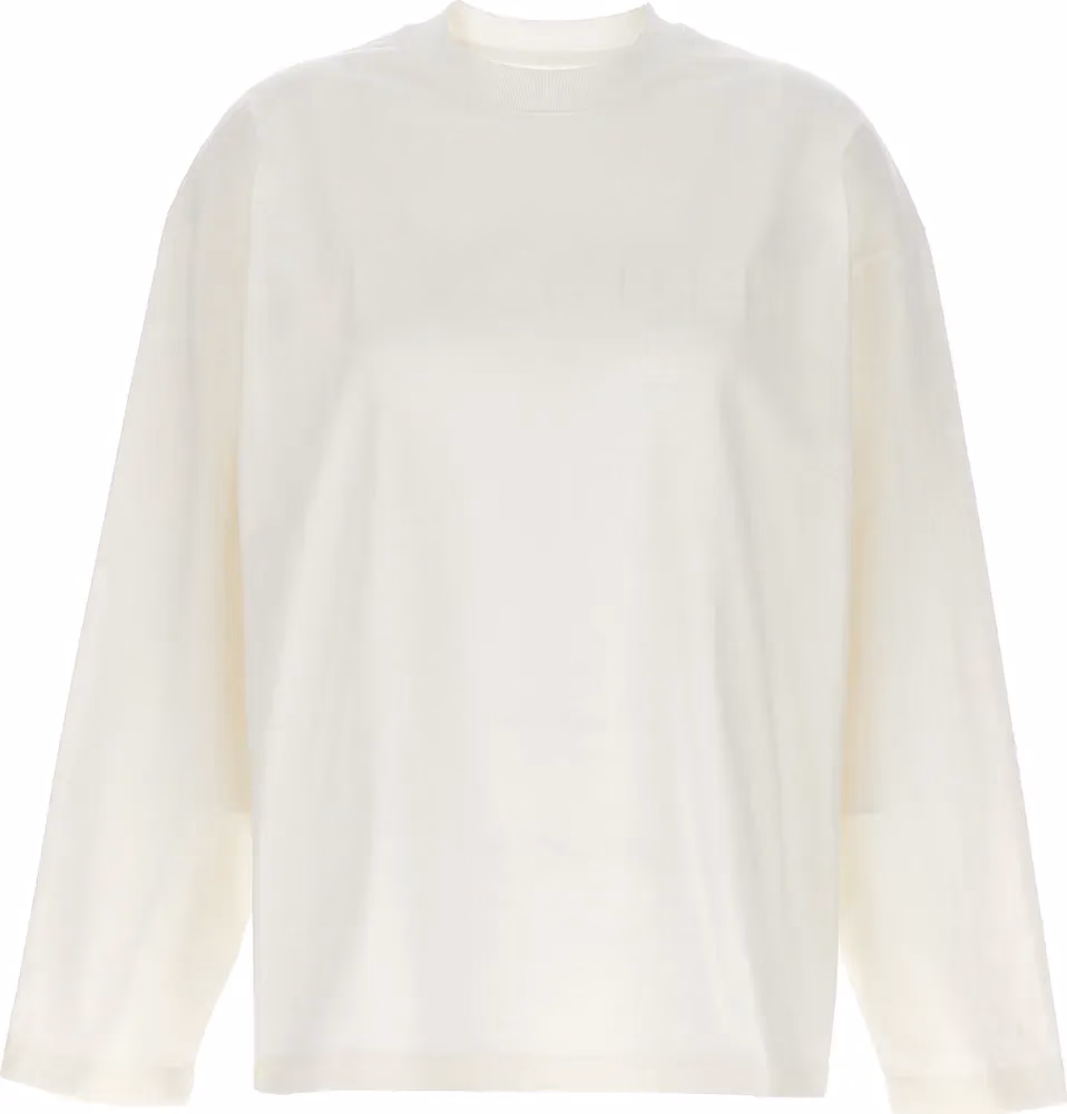 Jil Sander White Cotton Long Sleeve T-Shirt