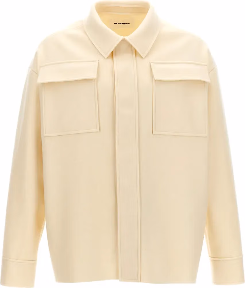 Jil Sander White Wool Blouse