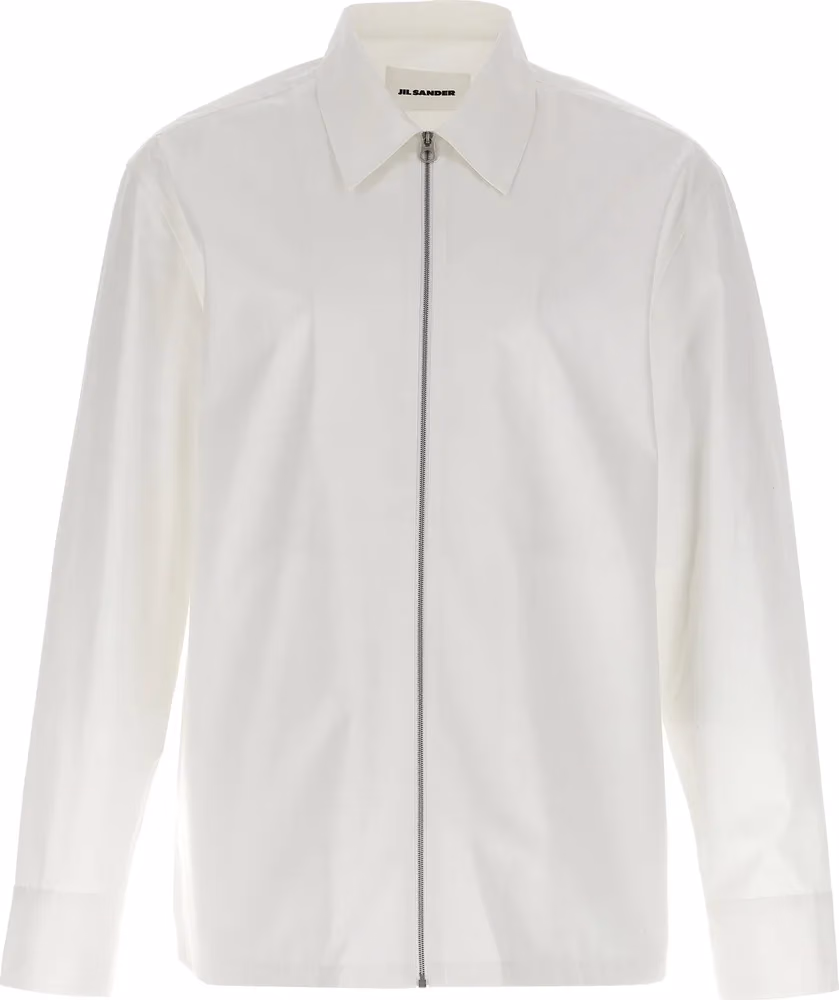Jil Sander White Cotton Blouse