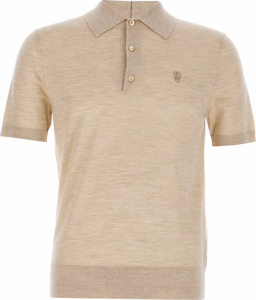 Burberry Beige Wool Polo Shirt