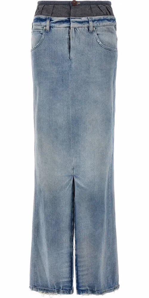 Maison Margiela Multicolor Cotton Mini Skirt
