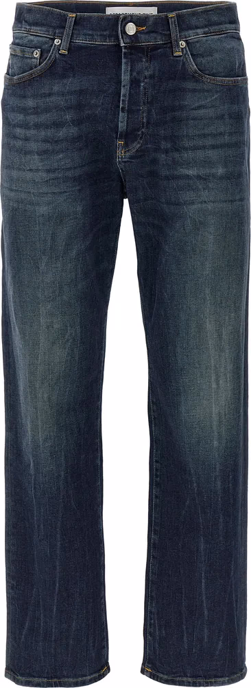 Department 5 Blue Cotton Straight-Leg Jeans
