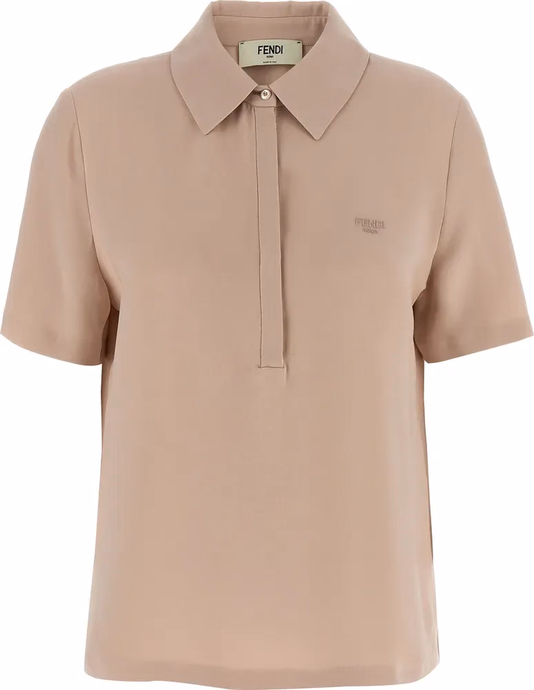 Fendi Multicolor Silk Polo Shirt
