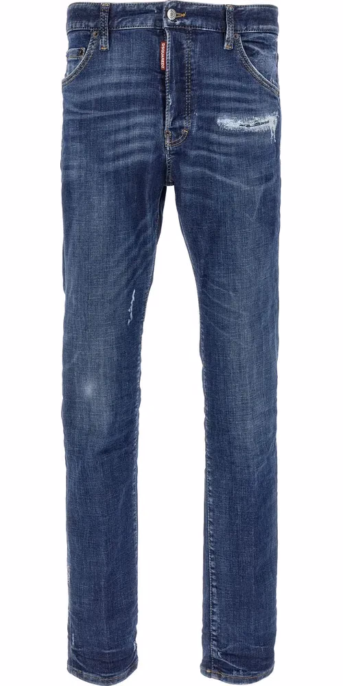 Dsquared² Blue Cotton Slim Fit Jeans