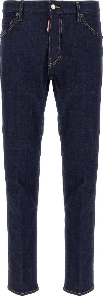 Dsquared² Blue Cotton Slim Fit Jeans