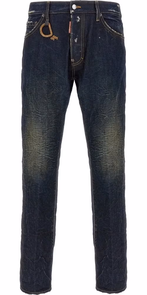 Dsquared² Blue Cotton Slim Fit Jeans