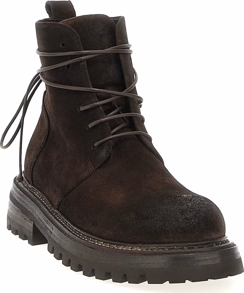 Marsell Brown Cotton Chelsea Boots