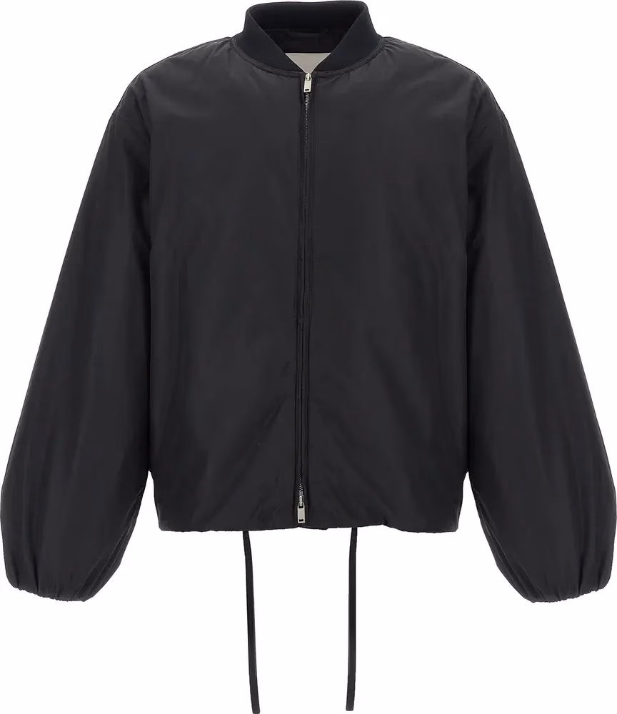Jil Sander Black Polyester Bomber
