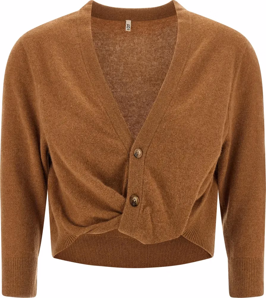 R13 Brown Cashmere Cardigan