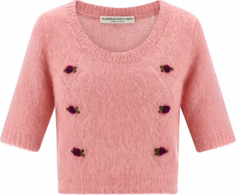 Alessandra Rich Multicolor Wool Cardigan