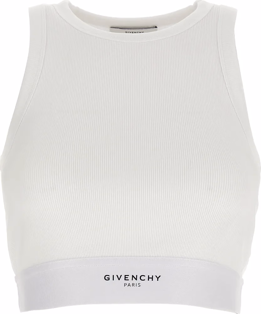 Givenchy White Cotton Tank Tops