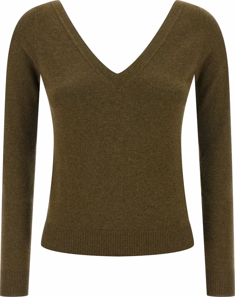 Saint Laurent Bicolor Cashmere Cardigan