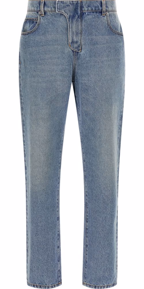 Balmain Blue Cotton Jeans Denim