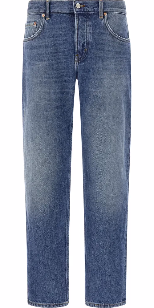 Department 5 Blue Cotton Straight-Leg Jeans