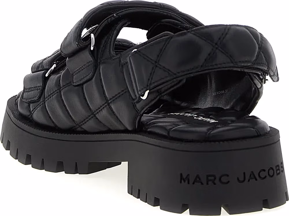 Marc Jacobs Black Lamb Leather Mid Heel Pumps