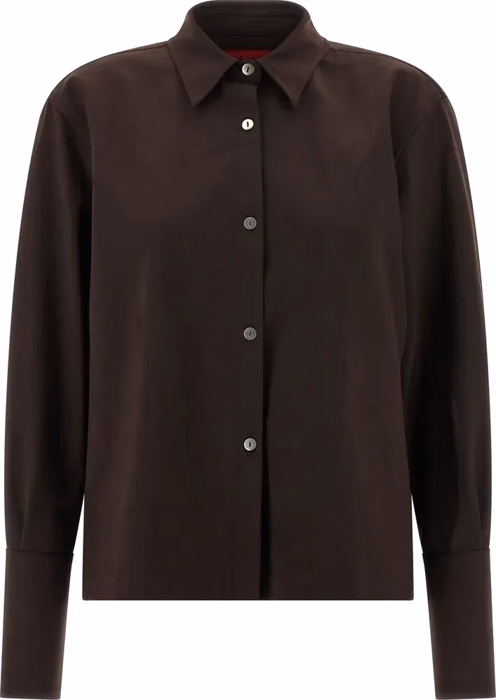 THELATEST Brown Polyester Blouse