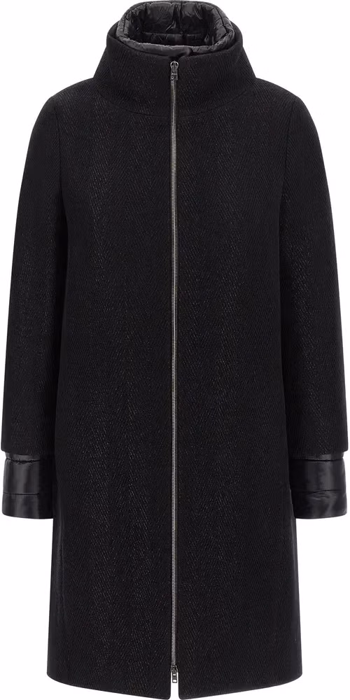 Herno Black Wool Coat