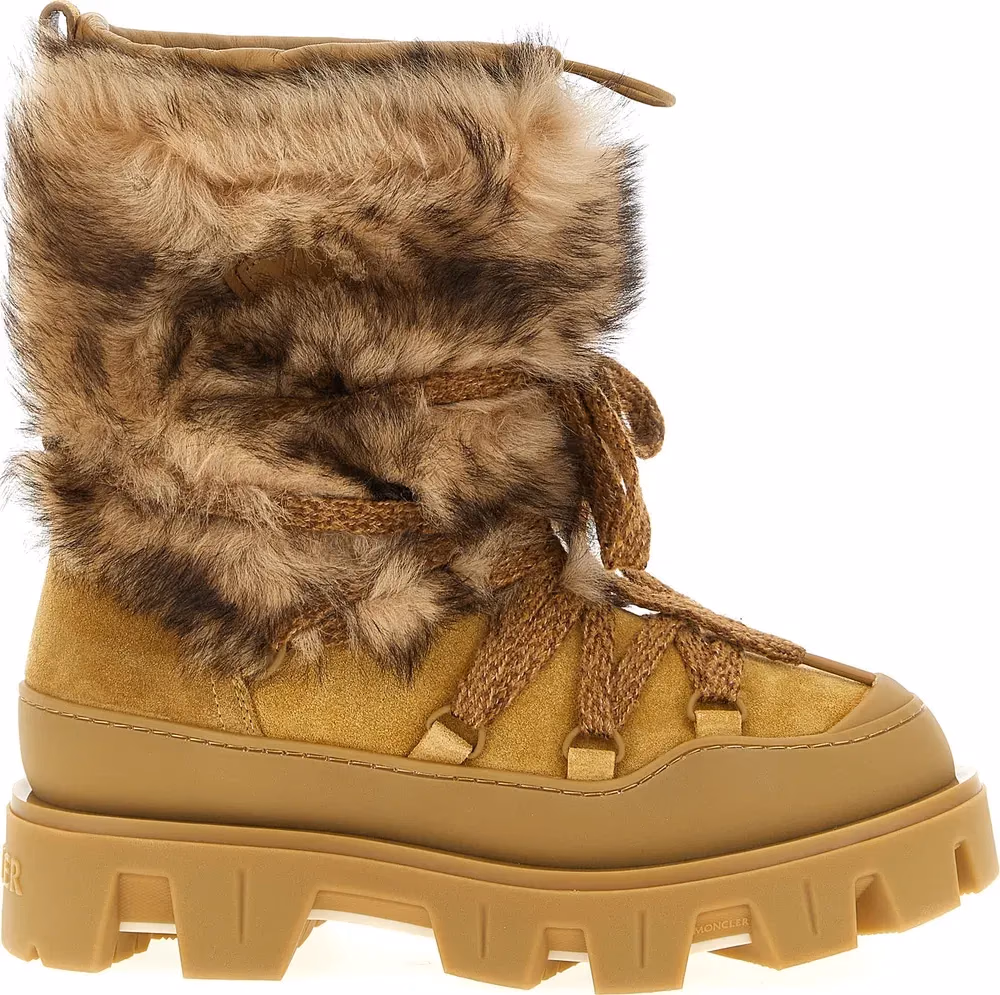 Moncler Brown Calfskin Flat Boots